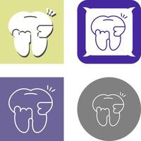 Toothache And Plaque Icon Design vector