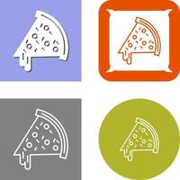 Pizza rebanada icono diseño vector