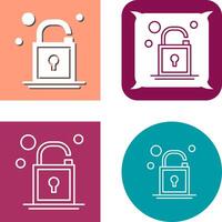 Open Lock Icon Design vector