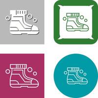 Ski Boots Icon Design vector