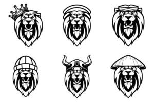 Lion Bundle Outline Version vector