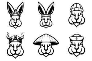 Rabbit Bundle Outline Version vector