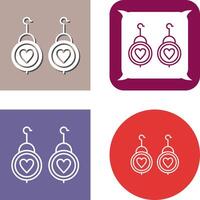 Earrings Icon Design vector