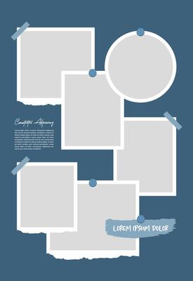 Pictures or photos frame collage abstract photo frames and digital photo wall template