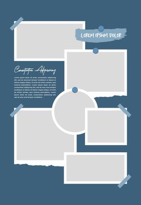 Pictures or photos frame collage abstract photo frames and digital photo wall template