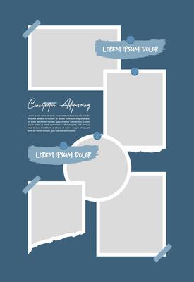 Pictures or photos frame collage abstract photo frames and digital photo wall template