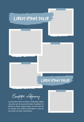 Pictures or photos frame collage abstract photo frames and digital photo wall template