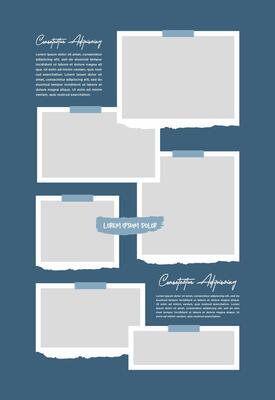 Pictures or photos frame collage abstract photo frames and digital photo wall template