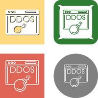 ddos ataque icono diseño vector