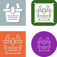 Add To Basket Icon Design vector