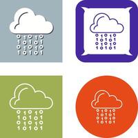 diseño de icono de codificación en la nube vector