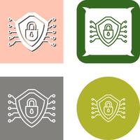 Cyber Security Icon Design vector