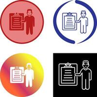 Unique Male Presenter Icon vector