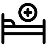 hospital cama icono para web, aplicación, infografía, etc vector