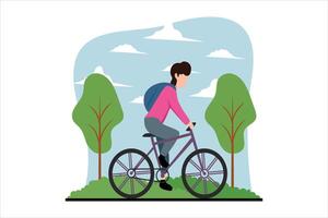 Weekend Activity Flat Illustration Design vector