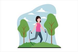 Weekend Activity Flat Illustration Design vector