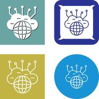 Computing Cloud Icon Design vector