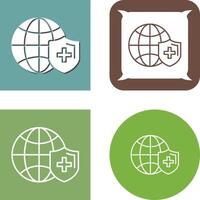 Global Protection Icon Design vector