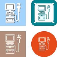 Ultrasound Machine Icon Design vector