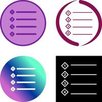 Unique Numbered list Icon vector