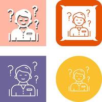 Confuse Icon Design vector