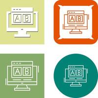 AB Testing Icon Design vector