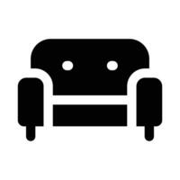 Simple Couch solid icon. The icon can be used for websites, print templates, presentation templates, illustrations, etc vector