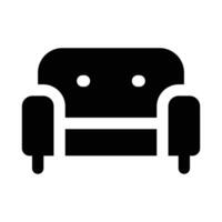 Simple Couch solid icon. The icon can be used for websites, print templates, presentation templates, illustrations, etc vector