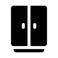 Simple Cupboard solid icon. The icon can be used for websites, print templates, presentation templates, illustrations, etc vector