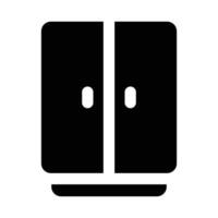 Simple Cupboard solid icon. The icon can be used for websites, print templates, presentation templates, illustrations, etc vector