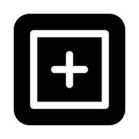 Simple First Aid Box solid icon. The icon can be used for websites, print templates, presentation templates, illustrations, etc vector