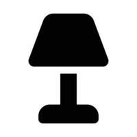 Simple Table Lamp solid icon. The icon can be used for websites, print templates, presentation templates, illustrations, etc vector