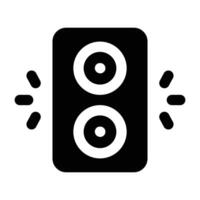 Simple Sound System solid icon. The icon can be used for websites, print templates, presentation templates, illustrations, etc vector