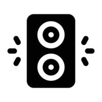 Simple Sound System solid icon. The icon can be used for websites, print templates, presentation templates, illustrations, etc vector