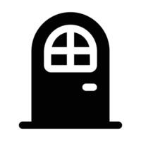 Simple Door solid icon. The icon can be used for websites, print templates, presentation templates, illustrations, etc vector