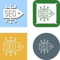 diseño de icono de etiqueta seo vector