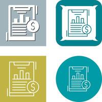 Financial Analytics Icon Design vector