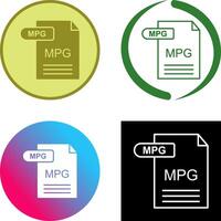 mpg icono diseño vector