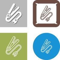 Hair iron Icon Design vector