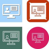 Distance Education Icon Design vector