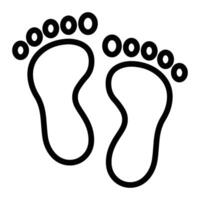 Footprint Vector Line Icon Design