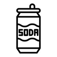 soda lata vector línea icono diseño