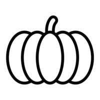 Pumpkin Vector Line Icon Design