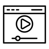 Video Ad Vector Line Icon Design