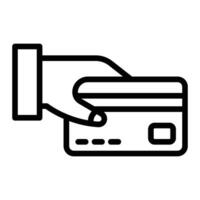 Credit Card Payment Vector Line Icon Design