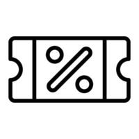 Voucher Vector Line Icon Design