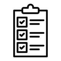 Checklist Vector Line Icon Design