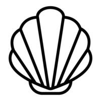 Shell Line Icon Design vector