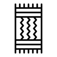 Beach Towel Line Icon Design vector