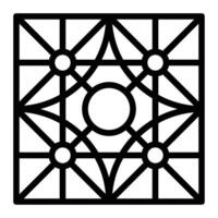 Floor Tiles Line Icon Design vector